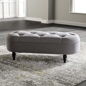 Tufted Oval Cocktail Ottoman Footstool