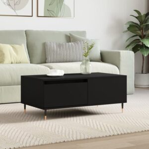 Caen Wooden Coffee Table With 1 Drawer In Black