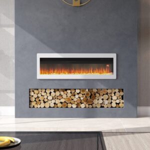 40/50/60/70 inch Electric Fireplace 1800W Wall Mounted Heater