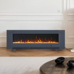 72 inch Wall Mounted Electric Fireplace With Remote Control 9 Flame Colours Heater