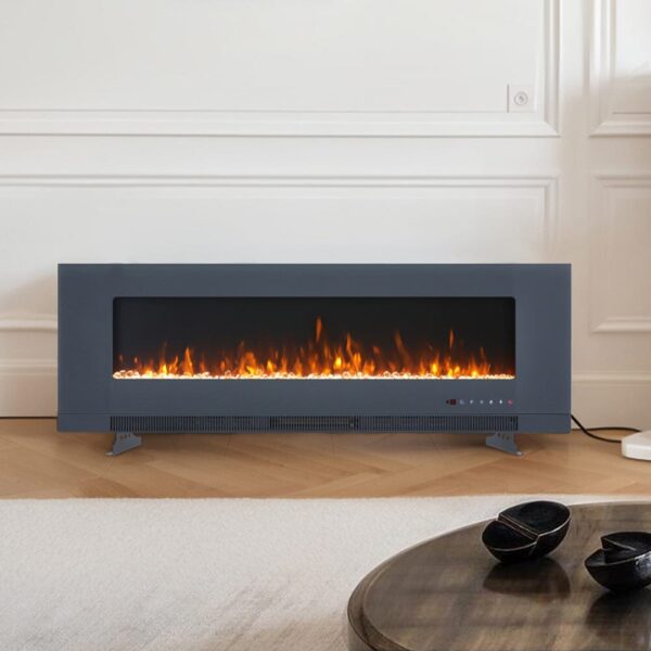 72 inch Wall Mounted Electric Fireplace With Remote Control 9 Flame Colours Heater