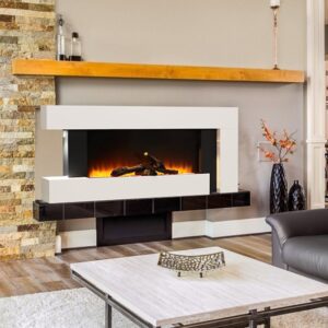 50 Inch LED Electric Fireplace L Shaped Wall Mounted Electric Fireplaces