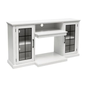 Electric Fireplace TV Stand with Glass Door Closed Storage 3 Flame Colours