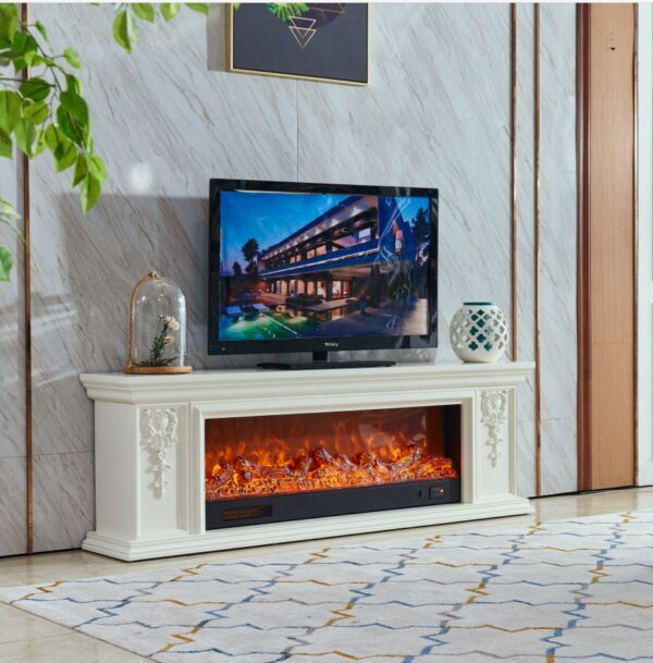 180cm W Freestanding Fireplaces Bluetooth Player TV Stand Electric Fireplace