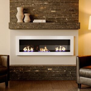 35/47 Inch Indoor Bio Ethanol Fireplace 3 Stoves Wall Mounted Heater