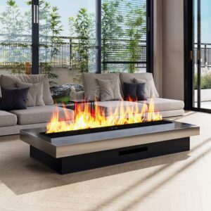 100/120/150cm W Latest Technology Electric 3D Water Vapour Fireplace For Party 7 Flame Colours Dancing Freestanding Fireplaces