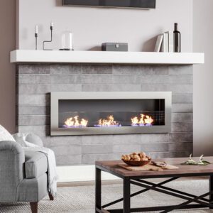 35/47 Inch Bio Ethanol Fireplace Wall Mounted Fireplaces Easy Installation