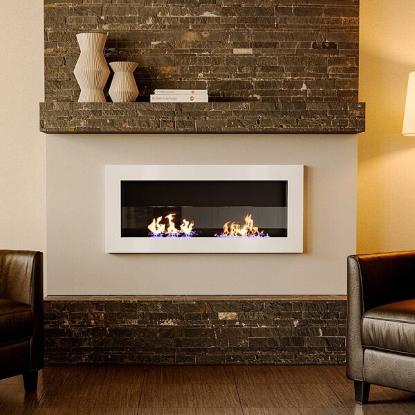 35/47 Inch Indoor Bio Ethanol Fireplace 3 Stoves Wall Mounted Heater