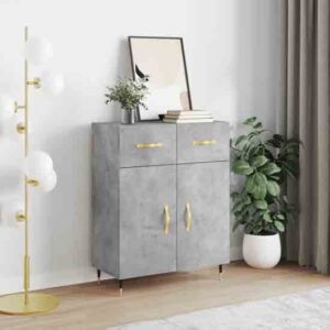 Attica Wooden Sideboard With 2 Doors In Concrete Grey