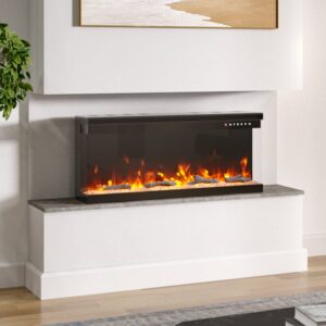 40/50 inch Wall Mounted Fireplaces 3 in 1 Electric Fireplace 9 Flame Colours and 5 Brightness Modes