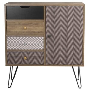 Cassava Wooden Sideboard With Black Legs In Brown