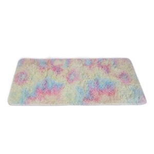 Anti-Skid Rectangle Soft Fluffy Rainbow Rug