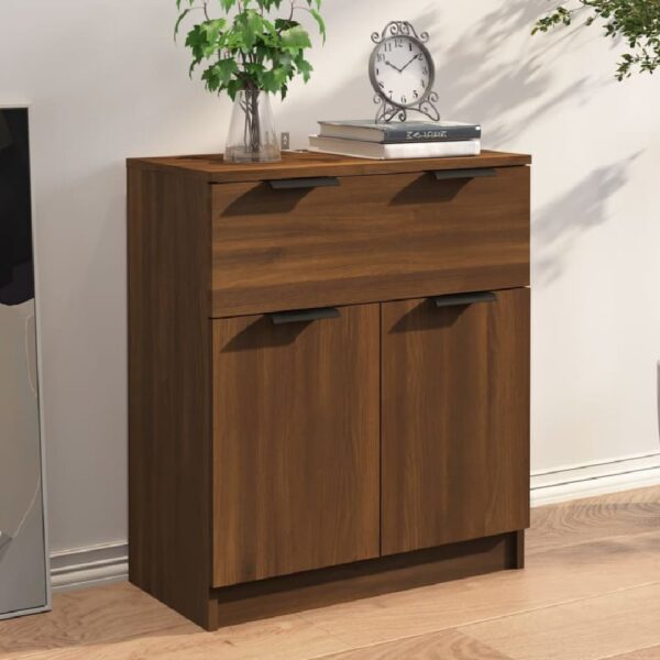 Aylesbury Wooden Sideboard With 2 Doors 1 Drawer In Dark Brown