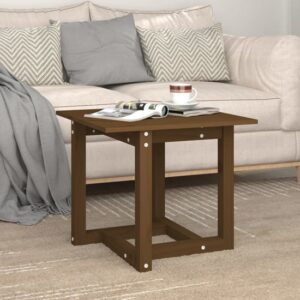 Delaney Square Pine Wood Coffee Table In Honey Brown