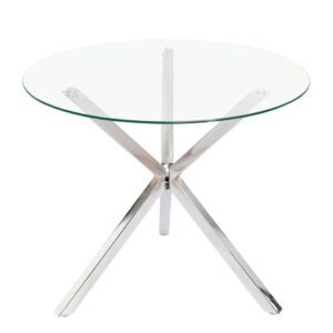 Dining Table Round Tempered Glass Coffee Table