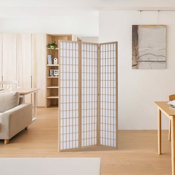 3/4 Panel Solid Wood Folding Room Divider Screen Stylish and Functional Partition