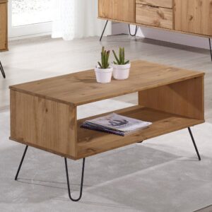 Avoch Wooden Coffee Table With Undershelf In Oak